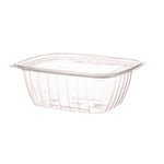 Renewable and Compostable Rectangular Deli Containers, 32 oz, 7.5 x 6.5 x 3, Clear, Plastic, 50/Pack, 4 Packs/Carton
