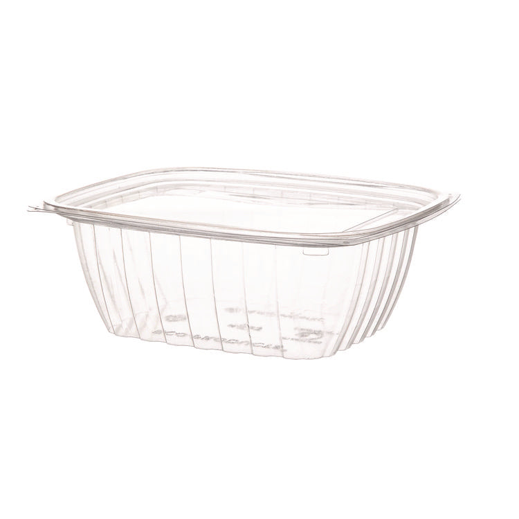 Renewable and Compostable Rectangular Deli Containers, 32 oz, 7.5 x 6.5 x 3, Clear, Plastic, 50/Pack, 4 Packs/Carton