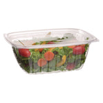 Renewable and Compostable Rectangular Deli Containers, 32 oz, 7.5 x 6.5 x 3, Clear, Plastic, 50/Pack, 4 Packs/Carton