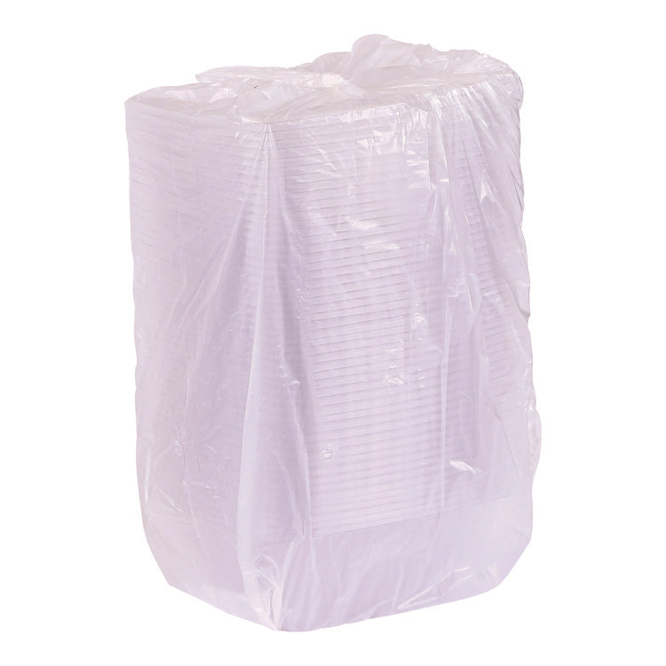 Renewable and Compostable Rectangular Deli Containers, 32 oz, 7.5 x 6.5 x 3, Clear, Plastic, 50/Pack, 4 Packs/Carton