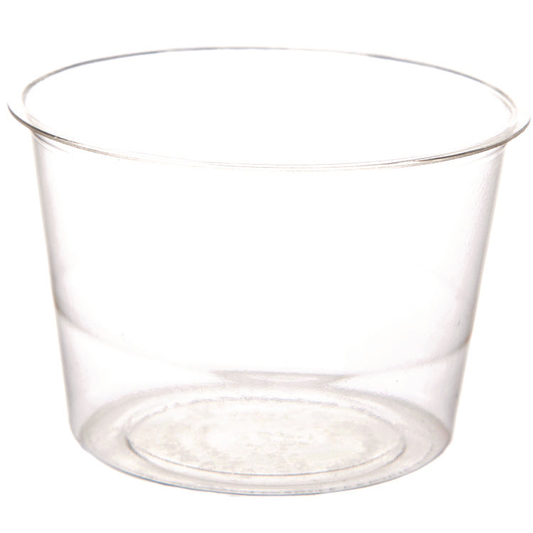Renewable and Compostable Portion Cups, 4 oz, Plastic, Clear, 100/Pack, 20 Packs/Carton