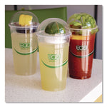 GreenStripe Cold Cup Dome Lids, No Hole, Fits 9 oz to 24 oz Cold Cups, Plastic, Clear, 100/Pack, 10 Packs/Carton