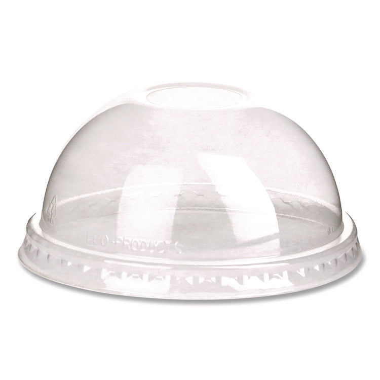 GreenStripe Cold Cup Dome Lids, With Hole, Fits 9 oz to 24 oz Cold Cups, Plastic, Clear, 100/Pack, 10 Packs/Carton