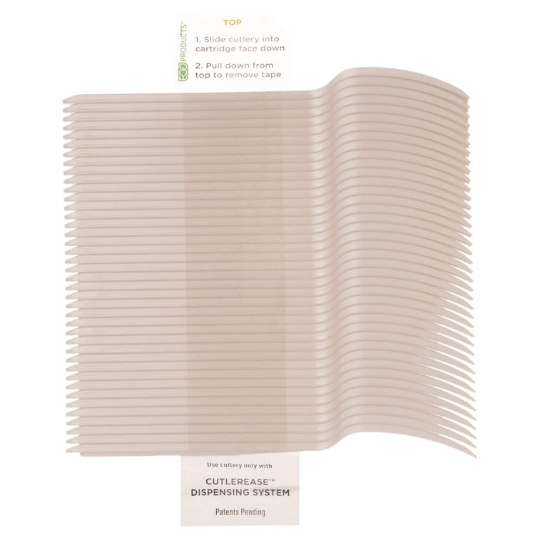 Cutlery for Cutlerease Dispensing System, Fork, Plastic, White, 960/Carton