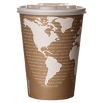 World Art Renewable and Compostable Food Container, 32 oz, 4.05" Diameter x 5.8" h, Tan, Paper, 25/Pack, 20 Packs/Carton