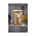 World Art Renewable and Compostable Food Container, 32 oz, 4.05" Diameter x 5.8" h, Tan, Paper, 25/Pack, 20 Packs/Carton