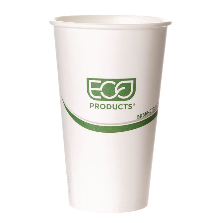 GreenStripe Renewable and Compostable Hot Cups, 16 oz, Paper, 50/Pack, 20 Packs/Carton