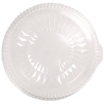 Plastic Dome Lids, Embossed, Fits 4012/4013, 12" Diameter, Clear, 25/Carton