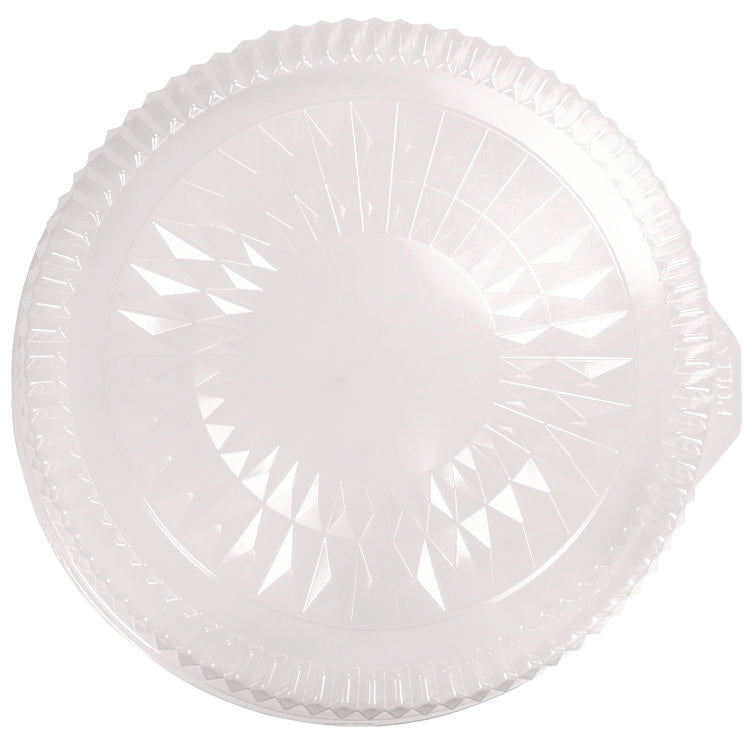 Plastic Dome Lids, Embossed, Fits 4012/4013, 12" Diameter, Clear, 25/Carton