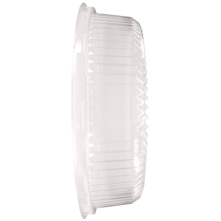 Plastic Dome Lids, Embossed, Fits 4012/4013, 12" Diameter, Clear, 25/Carton