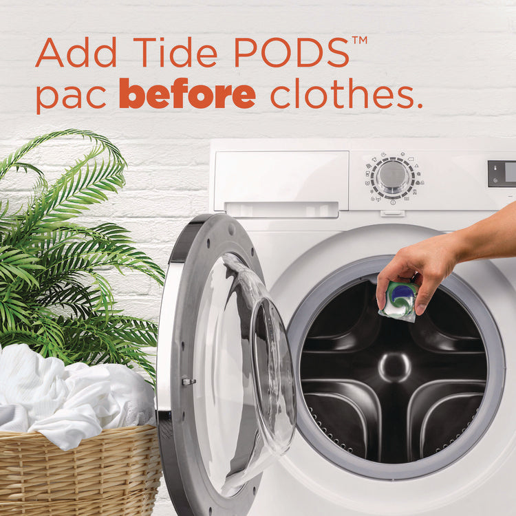PODS Laundry Detergent, HE Compatible, Spring Meadow, 66 oz Tub, 76 Pacs/Tub