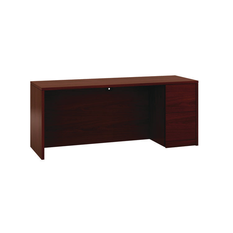 10500 Series Full-Height Right Pedestal Credenza, 72w X 24d X 29.5h, Mahogany