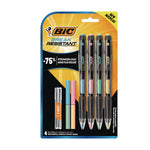 Break-Resistant Mechanical Pencils with Erasers, 0.7 mm, HB (#2), Black Lead, Assorted Barrel Colors, 4/Pack