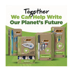 Ecolutions Gel Pen, Retractable, Medium 1 mm, Assorted Ink Colors, Blue Barrel, 12/Pack