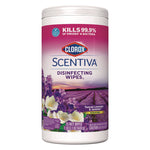 Scentiva Bleach Free Cleaning Wipes, 7.75 x 7, Tuscan Lavender and Jasmine, 75/Canister