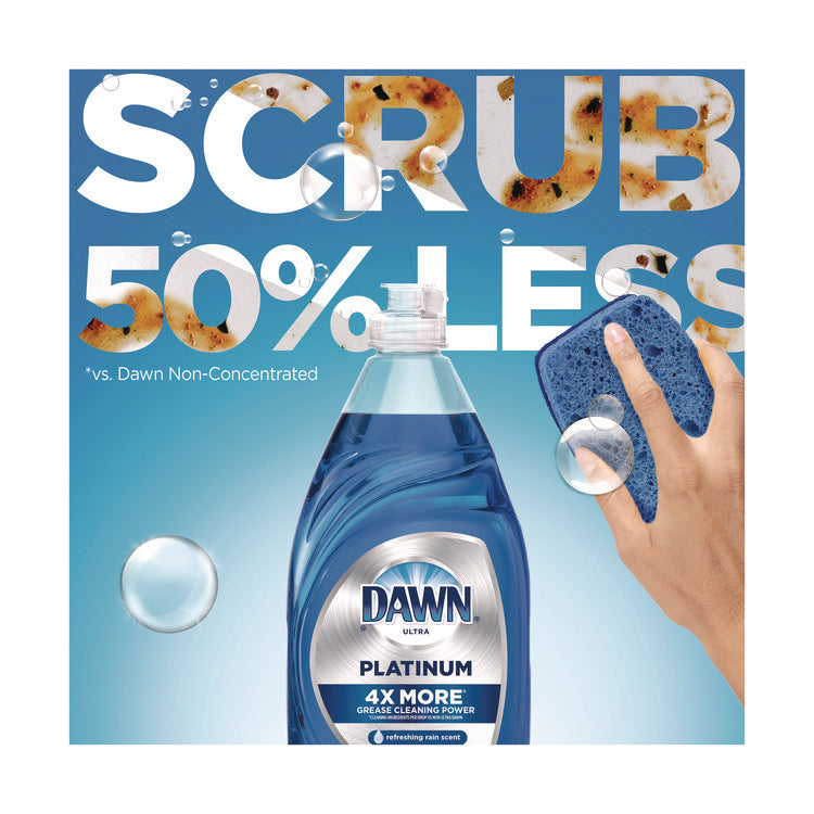 Platinum Liquid Dish Detergent, Refreshing Rain, 54.8 oz Bottle, 2/Pack