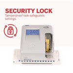 3500 Smart Site Punch Card Time Clock System, DC Powered Operation, Light Gray