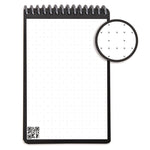 Mini Notepad, Black Cover, Dot Grid Rule, 3 x 5.5, White, 48 Sheets