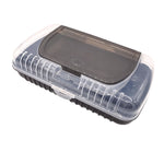 Pencil Case, 2 Compartments, 9.13" x 5.7" x 2.5", Black