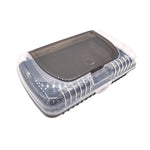 Pencil Case, 2 Compartments, 9.13" x 5.7" x 2.5", Black