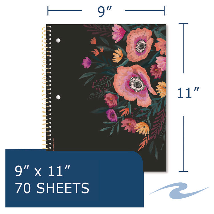 Studio Series Notebook, 1-Subject, Medium/College Rule, Randomly Assorted Cover Color, (70) 11 x 9 Sheets