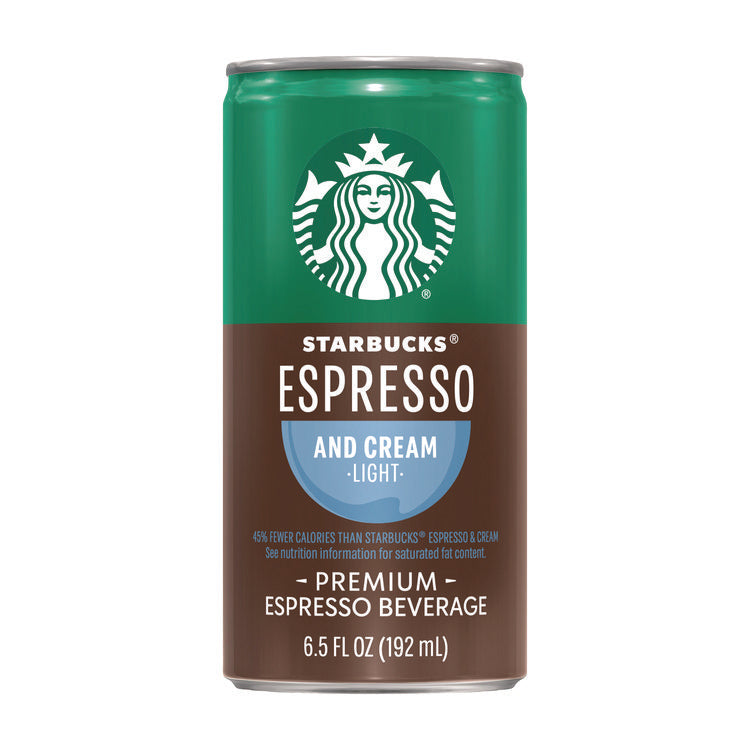 Cold Brew Coffee, Espresso and Cream Light, 6.5 oz Can, 24/Carton