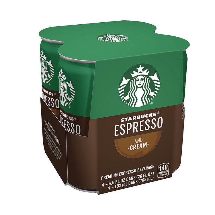Cold Brew Coffee, Doubleshot Espresso and Cream, 6.5 oz Can, 24/Carton
