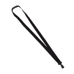 Breakaway Lanyard with Plastic Hook, 36" Long, Black, 12/Pack