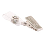 Badge Straps with Clips, 0.38" x 2.75", Clear, 25/Pack
