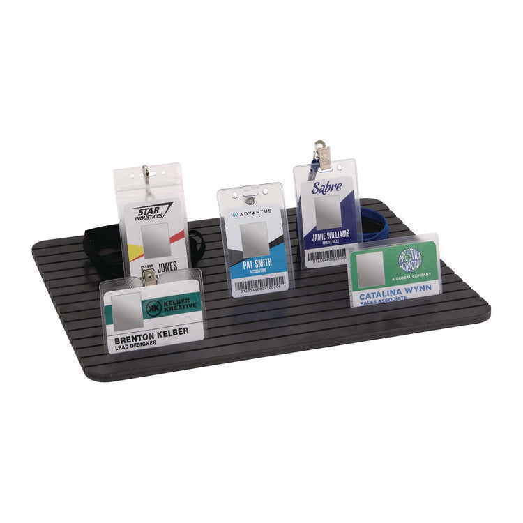 ID Badge Tray, 15 Slots, 60 Badge Capacity, 15.3 x 11.4, Black