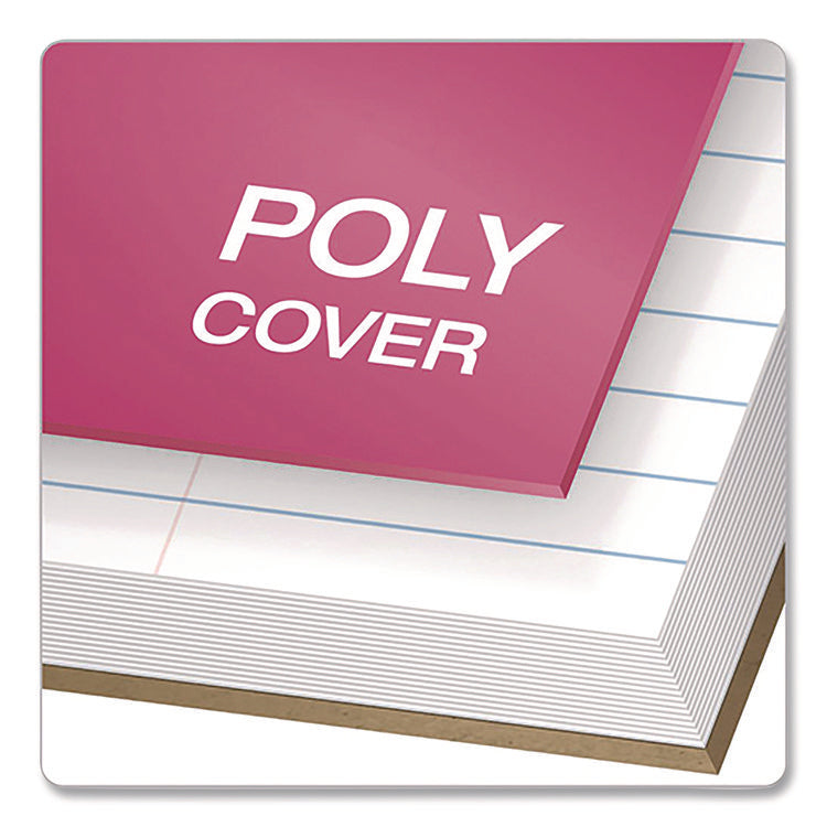 Poly One-Subject Notebook, Medium/College Rule, Randomly Assorted Cover Color, (100) 11 x 9 Sheets