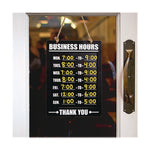 Business Hours Indoor/Outdoor Hanging Chalkboard, 10 x 0.38 x 20.75, Black/White