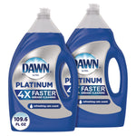 Platinum Liquid Dish Detergent, Refreshing Rain, 54.8 oz Bottle, 2/Pack