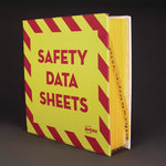 Heavy-Duty Preprinted Safety Data Sheet Binder, 3 Rings, 1.5" Capacity, 11 X 8.5, Yellow/red