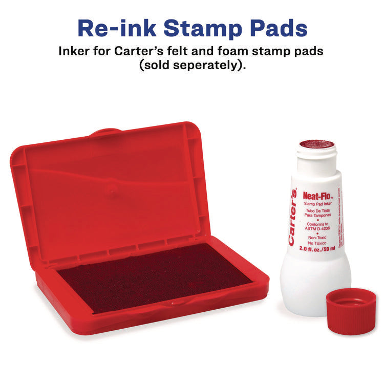 Neat-Flo Stamp Pad Inker, 2 oz Bottle, Red