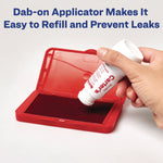 Neat-Flo Stamp Pad Inker, 2 oz Bottle, Red