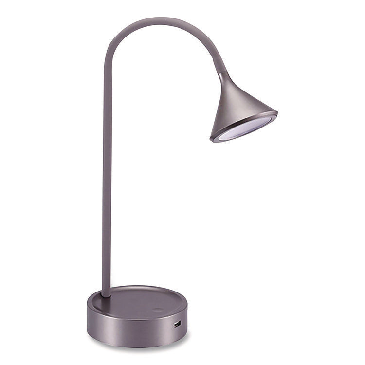 Flexible Gooseneck LED Desk Lamp, with USB Port, Gray