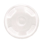 BlueStripe Recycled Content Cold Cup Flat Lids, Fits 9 oz to 24 oz Cold Cups, Plastic, Clear, 100/Pack, 10 Packs/Carton