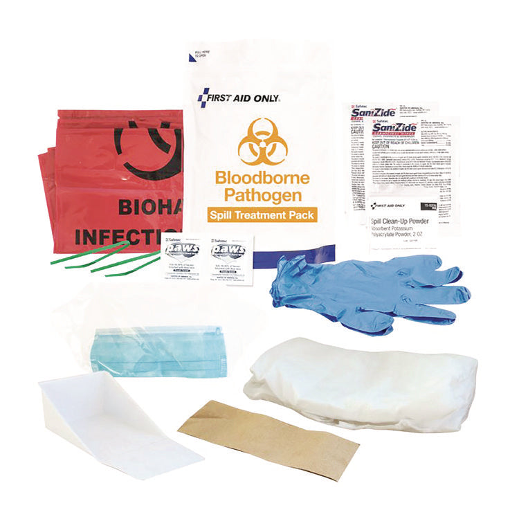 15-Piece Blood-Borne Pathogen Treatment Pack, 15 Pieces, Resealable Plastic Bag