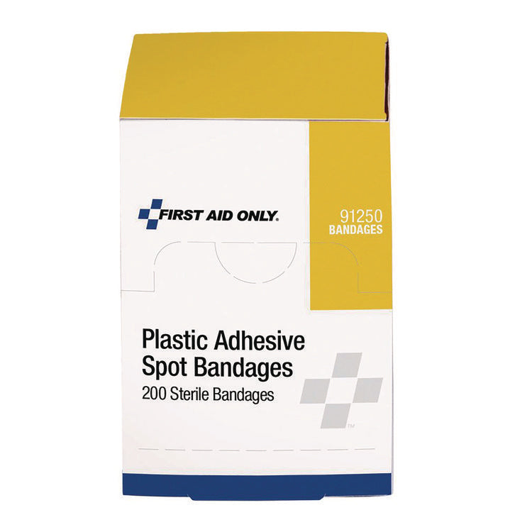 Plastic Spot Adhesive Bandages, 0.88" Dia, 200/Pack