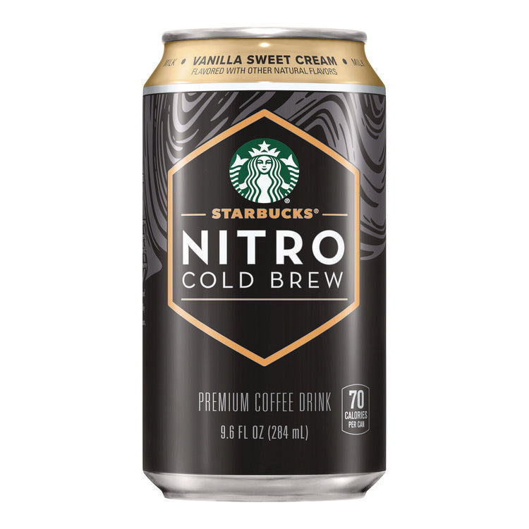 Nitro Cold Brew Coffee, Vanilla Sweet Cream, 9.6 oz Can, 12/Carton