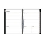 Enterprise Weekly/Monthly Notes Planner, 8.63" x 5.88", Black Cover, 12-Month (Jan to Dec): 2025