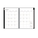 Enterprise Weekly/Monthly Notes Planner, 8.63" x 5.88", Black Cover, 12-Month (Jan to Dec): 2025
