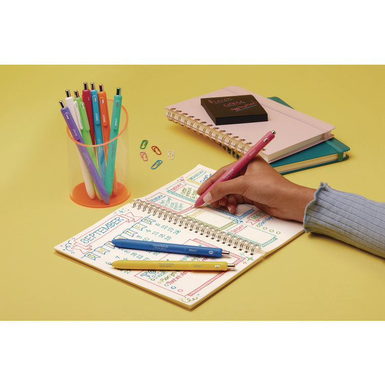 InkJoy Gel Bright Gel Pen, Retractable, Medium 0.7 mm, Assorted Ink and Barrel Colors, 6/Pack