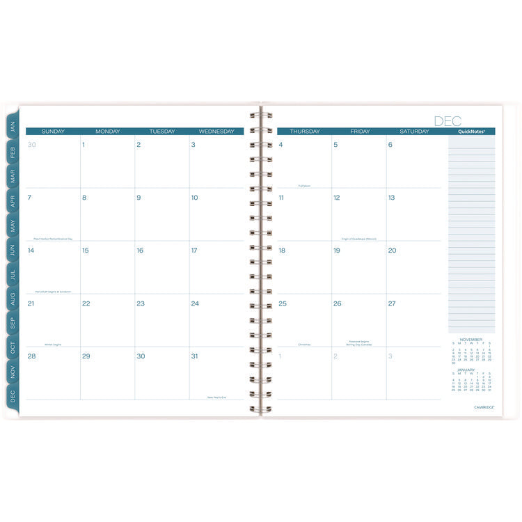 Glacier Weekly/Monthly Planner, Glacier Artwork, 11" x 9.25", Blue/Gray/Silver Cover, 12-Month (Jan to Dec): 2025