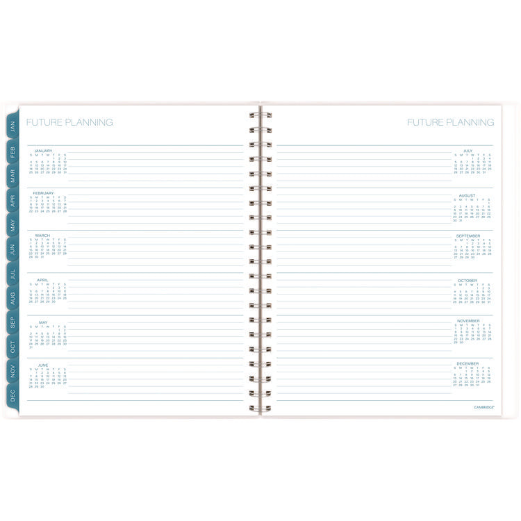Glacier Weekly/Monthly Planner, Glacier Artwork, 11" x 9.25", Blue/Gray/Silver Cover, 12-Month (Jan to Dec): 2025