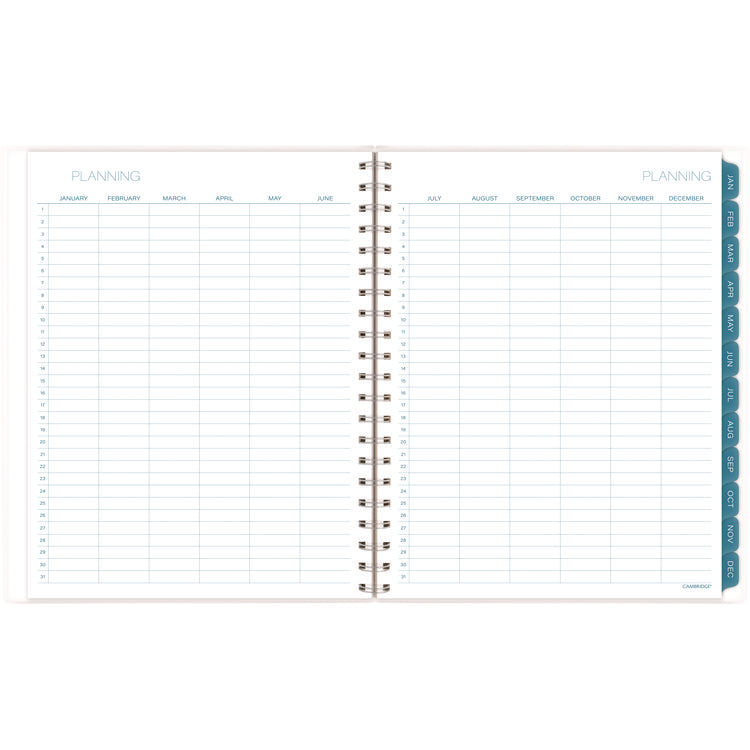 Glacier Weekly/Monthly Planner, Glacier Artwork, 11" x 9.25", Blue/Gray/Silver Cover, 12-Month (Jan to Dec): 2025