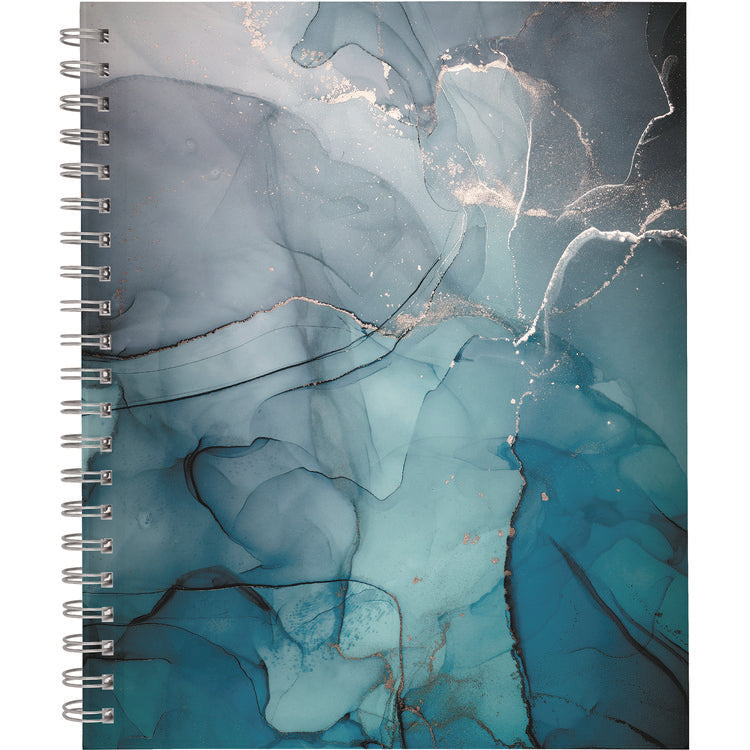 Glacier Weekly/Monthly Planner, Glacier Artwork, 11" x 9.25", Blue/Gray/Silver Cover, 12-Month (Jan to Dec): 2025