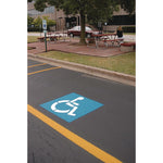 Professional Striping Machine, Accommodates Up to 13 Standard Inverted Striping Paint Spray Cans, Yellow