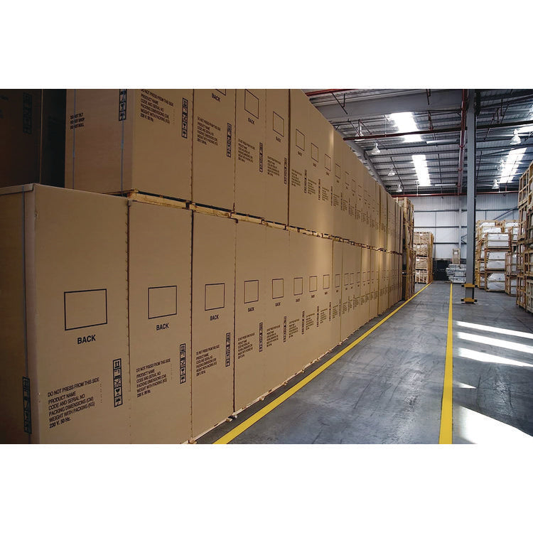 Professional Striping Machine, Accommodates Up to 13 Standard Inverted Striping Paint Spray Cans, Yellow